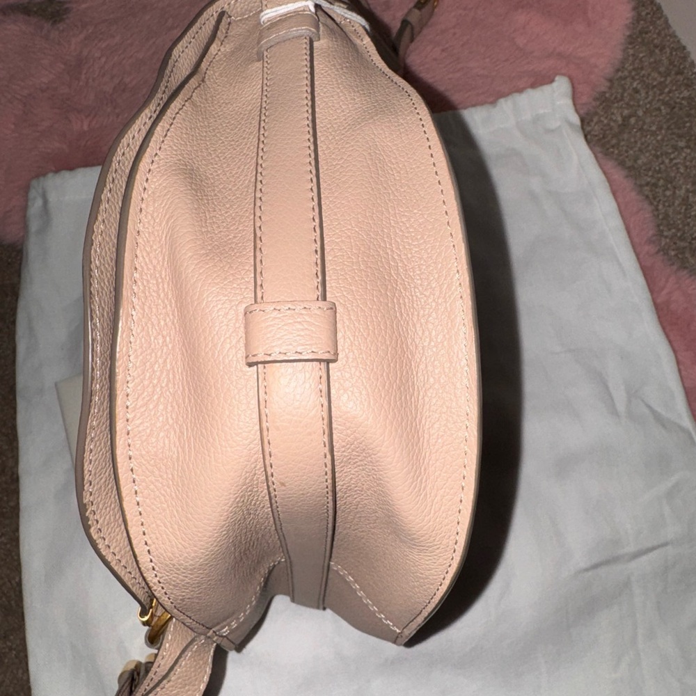 Chloé Marcie Leather Crossbody Beige Medium - Picture 12 of 13